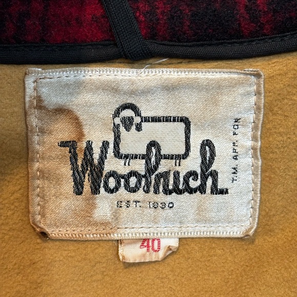 1960’s Woolrich Buffalo Plaid Hunters Coat Wool Vintage Field Coat Size 40 - Picture 12 of 14